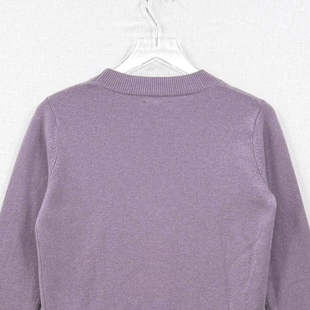 Reformation Sweater Women Small Purple Cashmere Knit Long Sleeve Crewneck - Picture 9 of 16